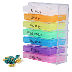 Colorful Design Medicine Weekly Storage Pill 7 Day Boxs