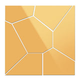 28Pcs Golden/Silver 3D Moire Pattern Mirror Art Mural Home Decor 25x25cm