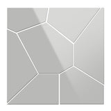 28Pcs Golden/Silver 3D Moire Pattern Mirror Art Mural Home Decor 25x25cm