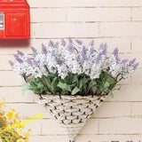5 Branches/10 heads Silken Fabric Artificial Flower Bouquet Fake Leaf