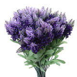 5 Branches/10 heads Silken Fabric Artificial Flower Bouquet Fake Leaf