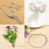 10 Yards/roll Clear Crystal Plating Cup Chain Sew-On Rhinestones With Crystal Color Metal