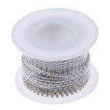 10 Yards/roll Clear Crystal Plating Cup Chain Sew-On Rhinestones With Crystal Color Metal