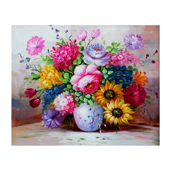 DIY Diamond Embroidery Mosaic Crafts Oil Painting Flowers Cross Stitch Kits 40 X 30cm