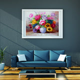 DIY Diamond Embroidery Mosaic Crafts Oil Painting Flowers Cross Stitch Kits 40 X 30cm