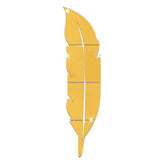 3D Golden/Silver DIY Modern Plume Feather Acrylic Mirror Wall Stickers 20x84cm