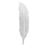 3D Golden/Silver DIY Modern Plume Feather Acrylic Mirror Wall Stickers 20x84cm
