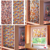 Eco-PVC Cobblestone Embossed Stained Window Glass Film 45x100cm