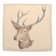 43*43cm Reindeer And Christmas Printed Cotton Linen Pillow Case