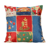 43*43cm Reindeer And Christmas Printed Cotton Linen Pillow Case