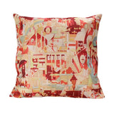 43*43cm Reindeer And Christmas Printed Cotton Linen Pillow Case