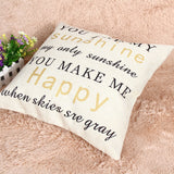 43*43cm Reindeer And Christmas Printed Cotton Linen Pillow Case