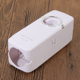 Automatic Toothpaste Dispenser and 5 Toothbrush Holder Set Wall Mount Stand Plastic