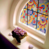 Eco-PVC Cobblestone Embossed Stained Window Glass Film 45x100cm