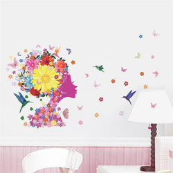 Flowers Fairy Butterfly Wall Stickers